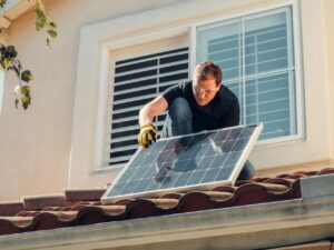 sate y soporte de paneles solares